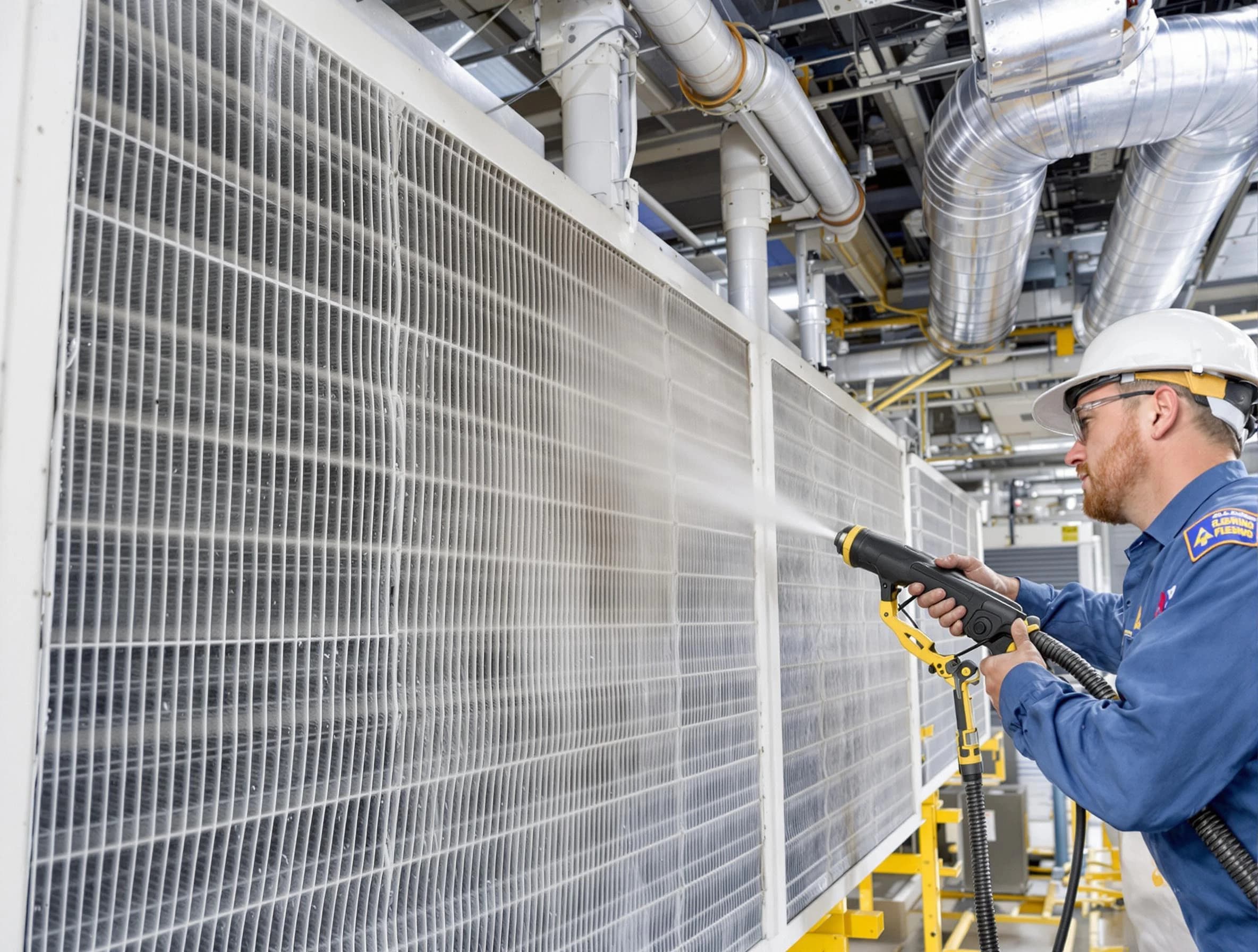 Professional commercial coil cleaning by Sugar Hill Air Duct Cleaning in Sugar Hill