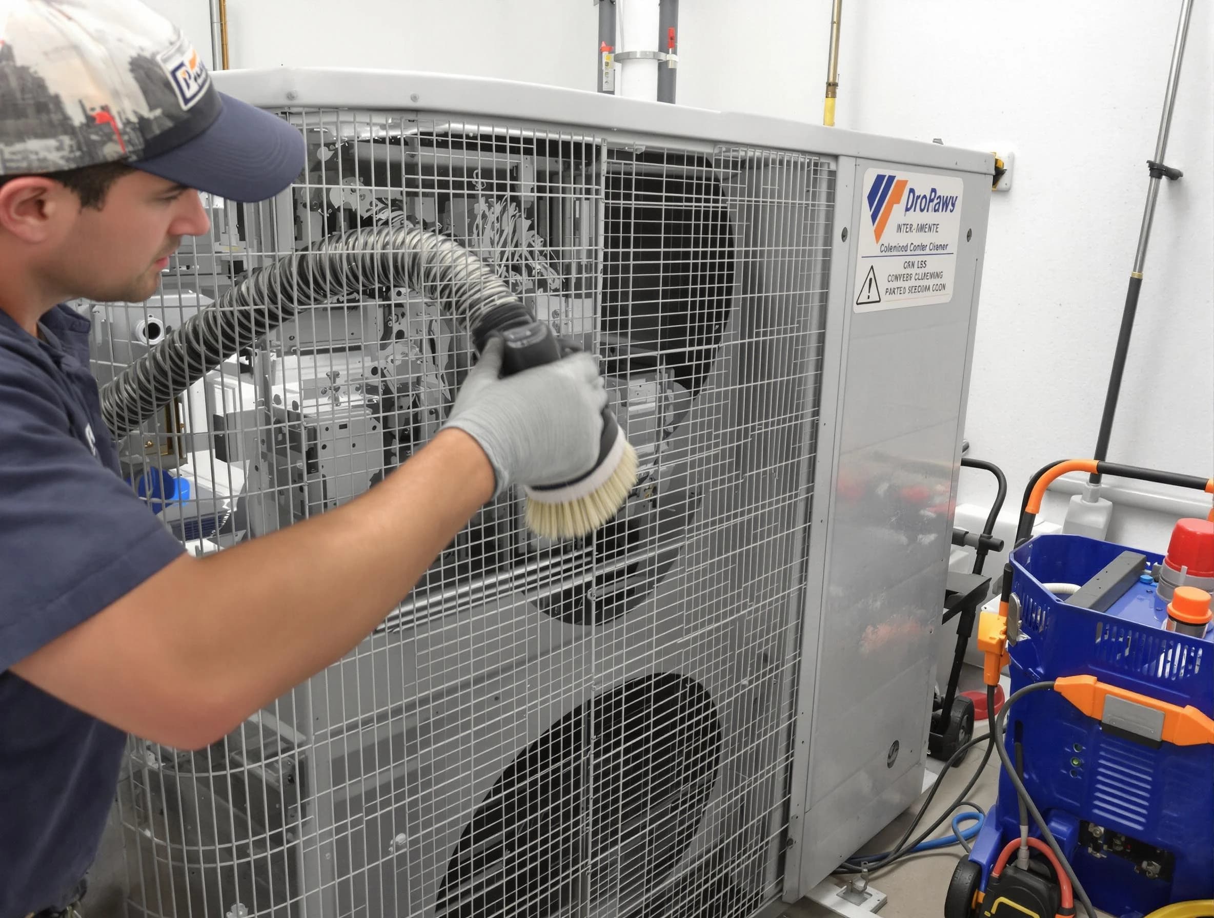 Sugar Hill Air Duct Cleaning specialist performing precision AC coil cleaning for improved system performance in Sugar Hill